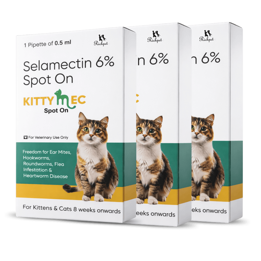 KittyMec Selamectin 6% Spot-On for Cats & Kittens | Advanced Flea & Tick Protection - Richpet StoreRichpet Store