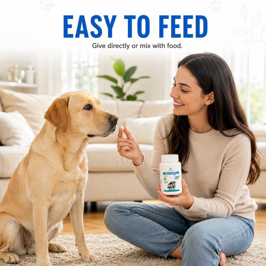 Mind Calming · Herbal Tablets for Easing Pet Anxiety (30 Count) - Richpet StoreRichpet Store