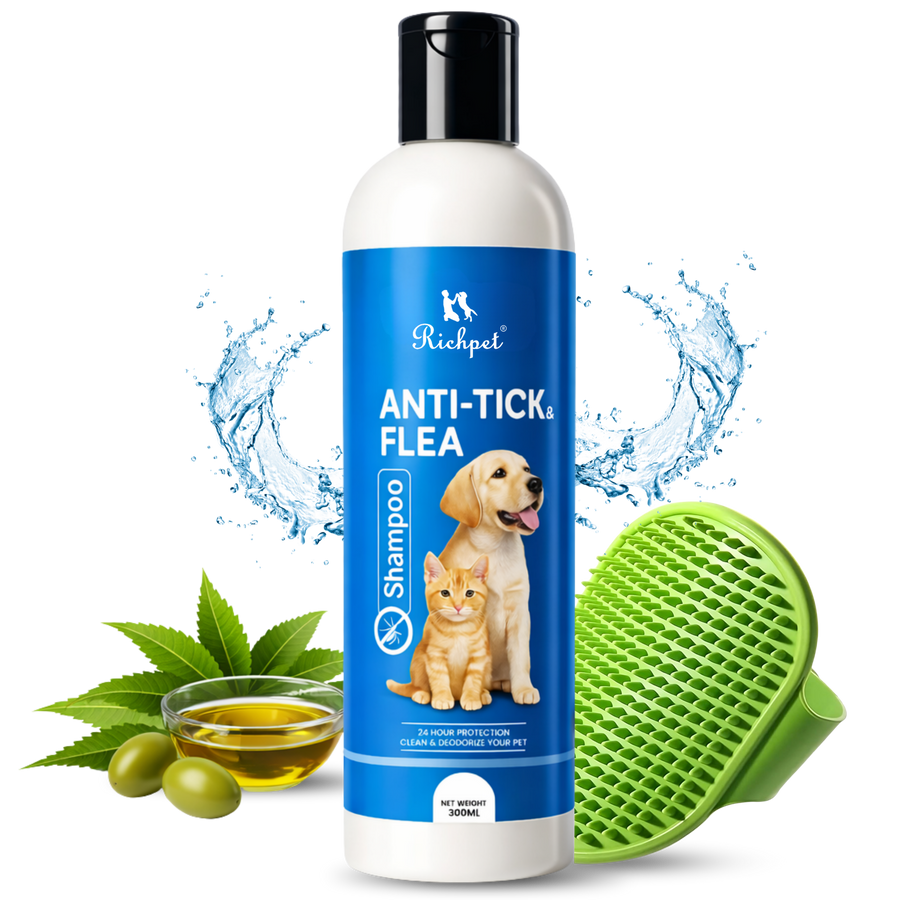 Richpet™ · Anti Tick Puppy-safe Shampoo with Bath Scrubber - Richpet StoreRichpet Store