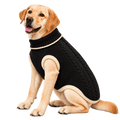 Richpet Knit Turtleneck Dog Sweater, Black (Sizes S to 4XL)