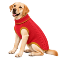 Richpet Knit Turtleneck Dog Sweater, Red (Sizes S to 4XL)