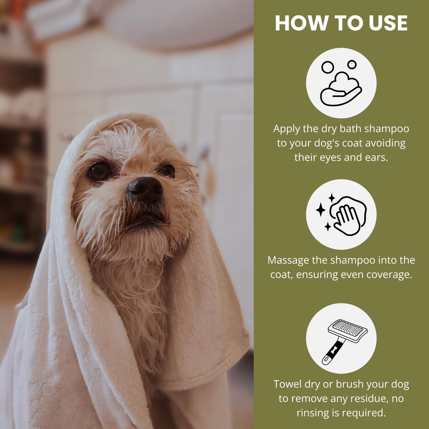 Richpet Dry Bath Shampoo Spray for Dogs & Cats – Waterless No - Rinse Pet Cleaner - Richpet StoreRichpet Store