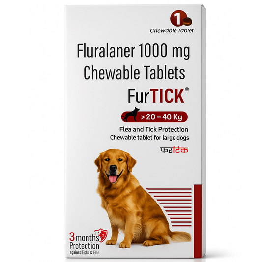 Richpet Fluralaner 1000mg Flea & Tick Chewable Tablets for Large Dogs (20kg - 40kg) - Richpet StoreRichpet Store