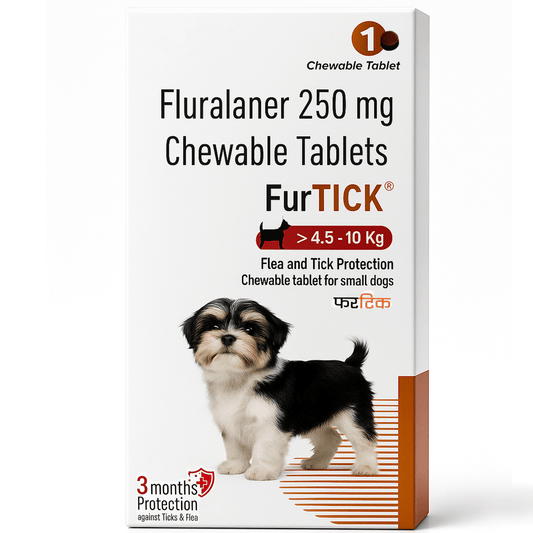 Richpet Fluralaner 250mg Flea & Tick Chewable Tablets for Small Dogs (4.5kg - 10kg) - Richpet StoreRichpet Store