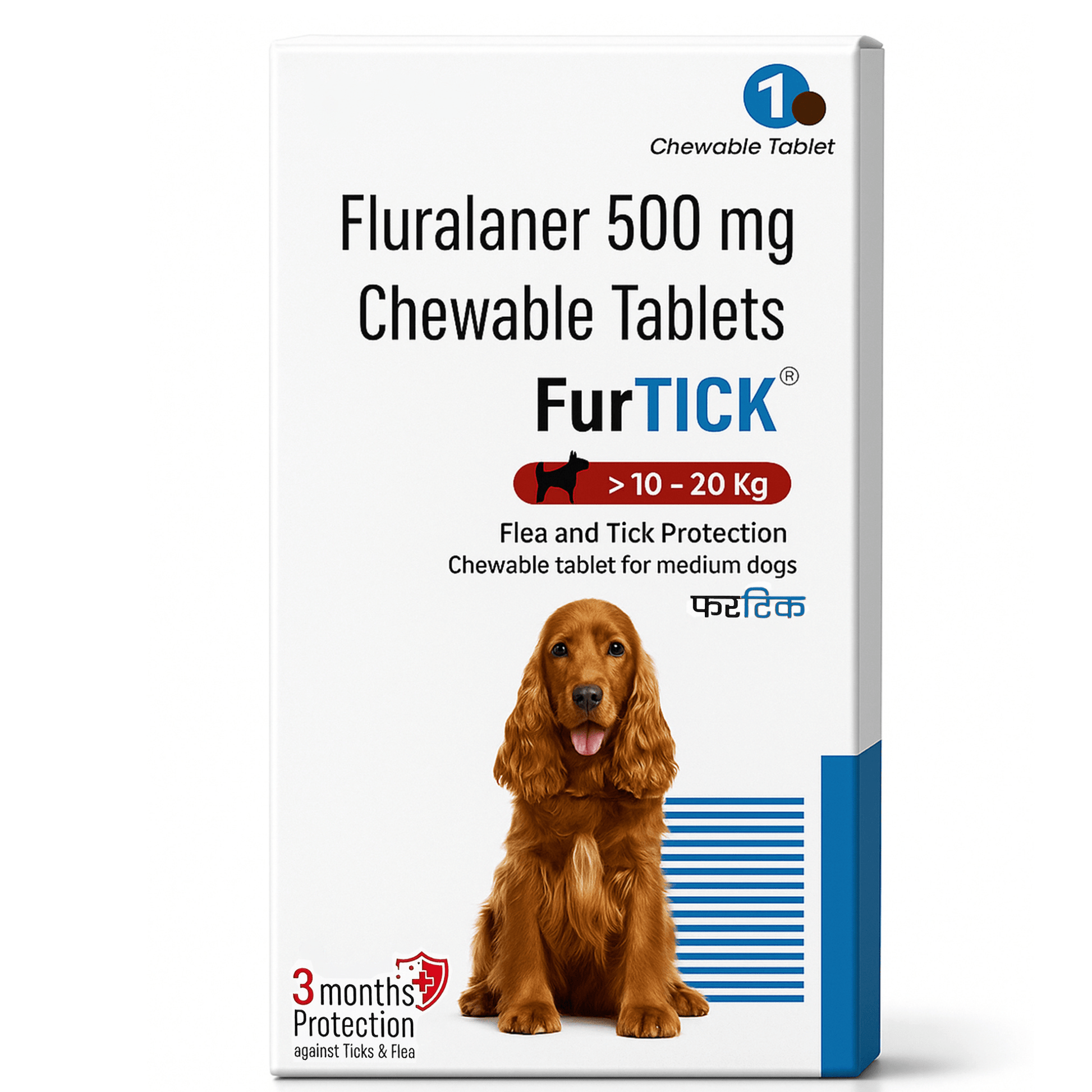 Richpet Fluralaner 500mg Flea & Tick Chewable Tablets for Medium - Sized Dogs (10kg - 20kg) - Richpet StoreRichpet Store