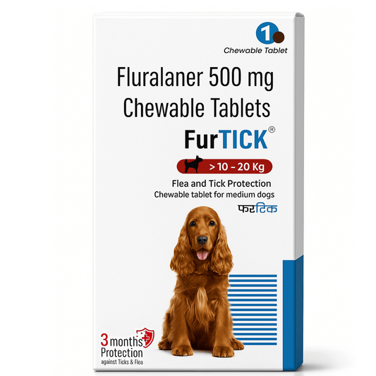 Richpet Fluralaner 500mg Flea & Tick Chewable Tablets for Medium - Sized Dogs (10kg - 20kg) - Richpet StoreRichpet Store
