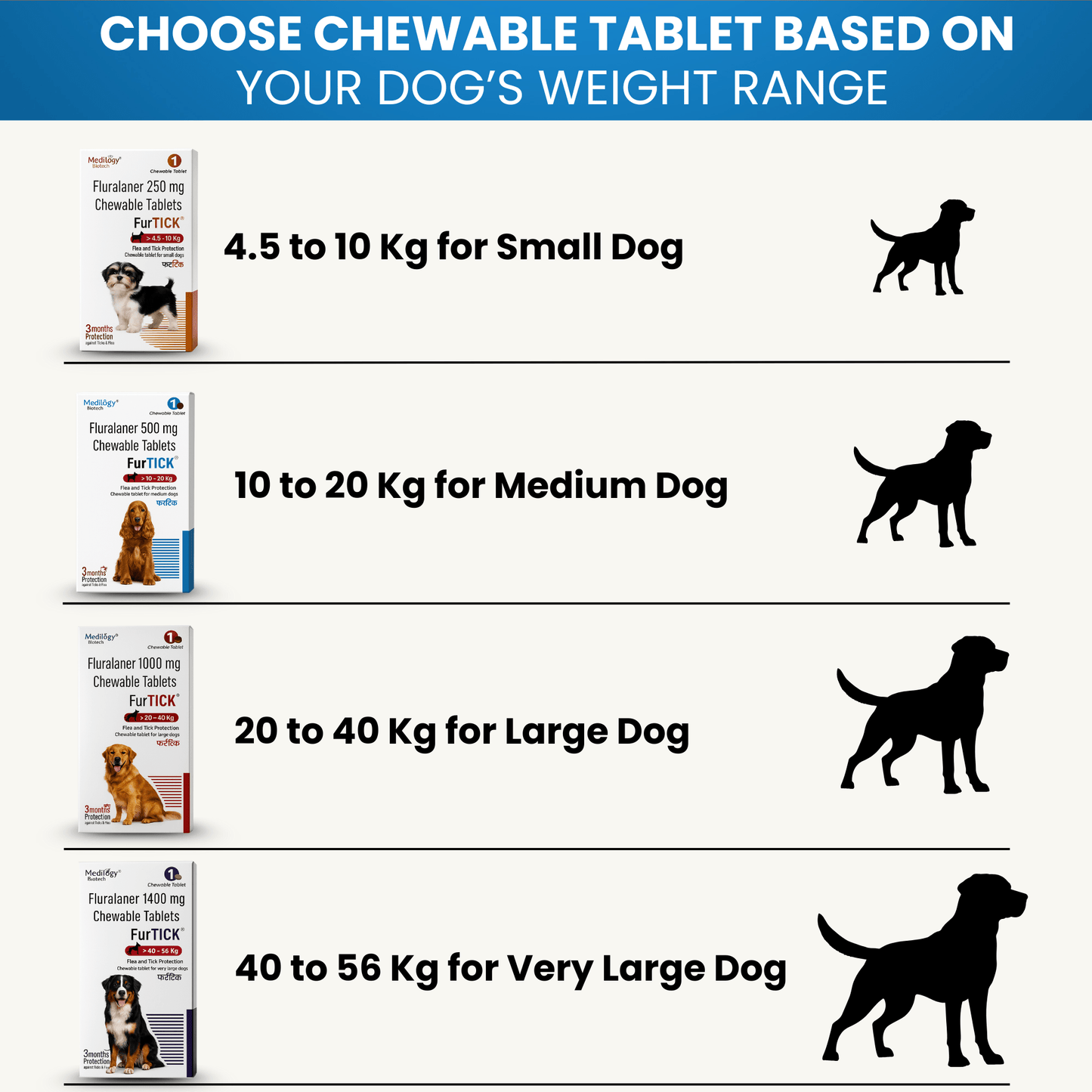 Richpet Fluralaner 500mg Flea & Tick Chewable Tablets for Medium - Sized Dogs (10kg - 20kg) - Richpet StoreRichpet Store