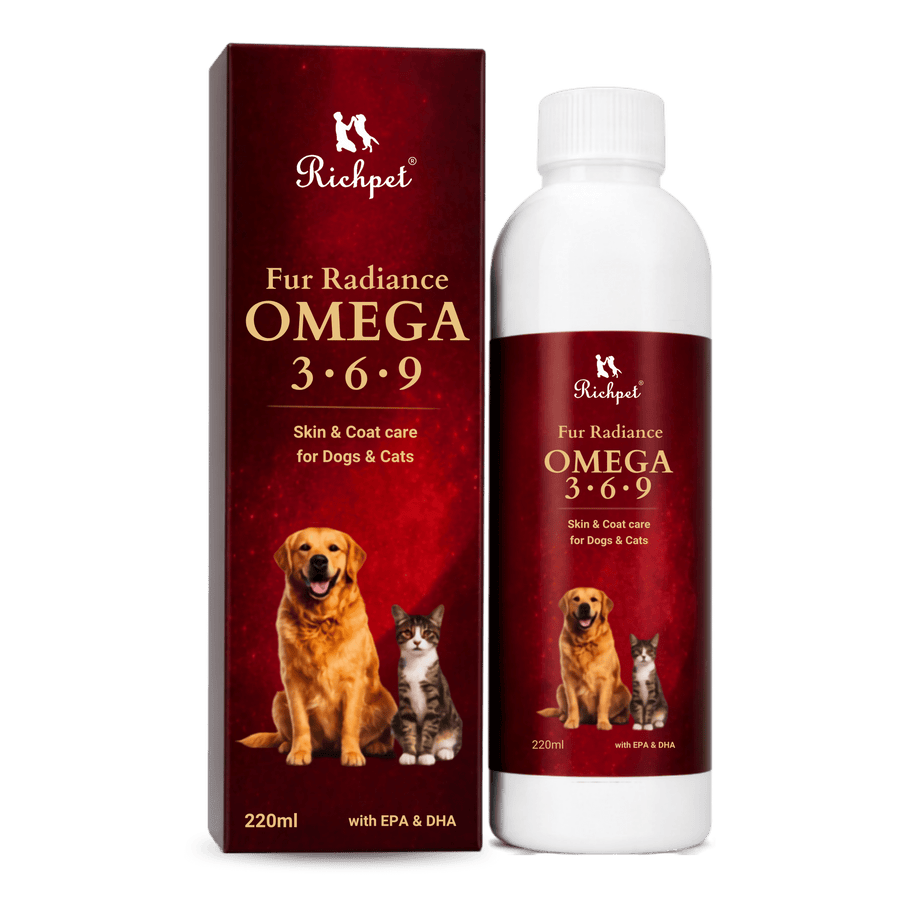 Richpet Fur Radiance Omega 3-6-9 Skin & Coat Oil for Dogs & Cats with EPA & DHA (220ml) - Richpet StoreRichpet Store