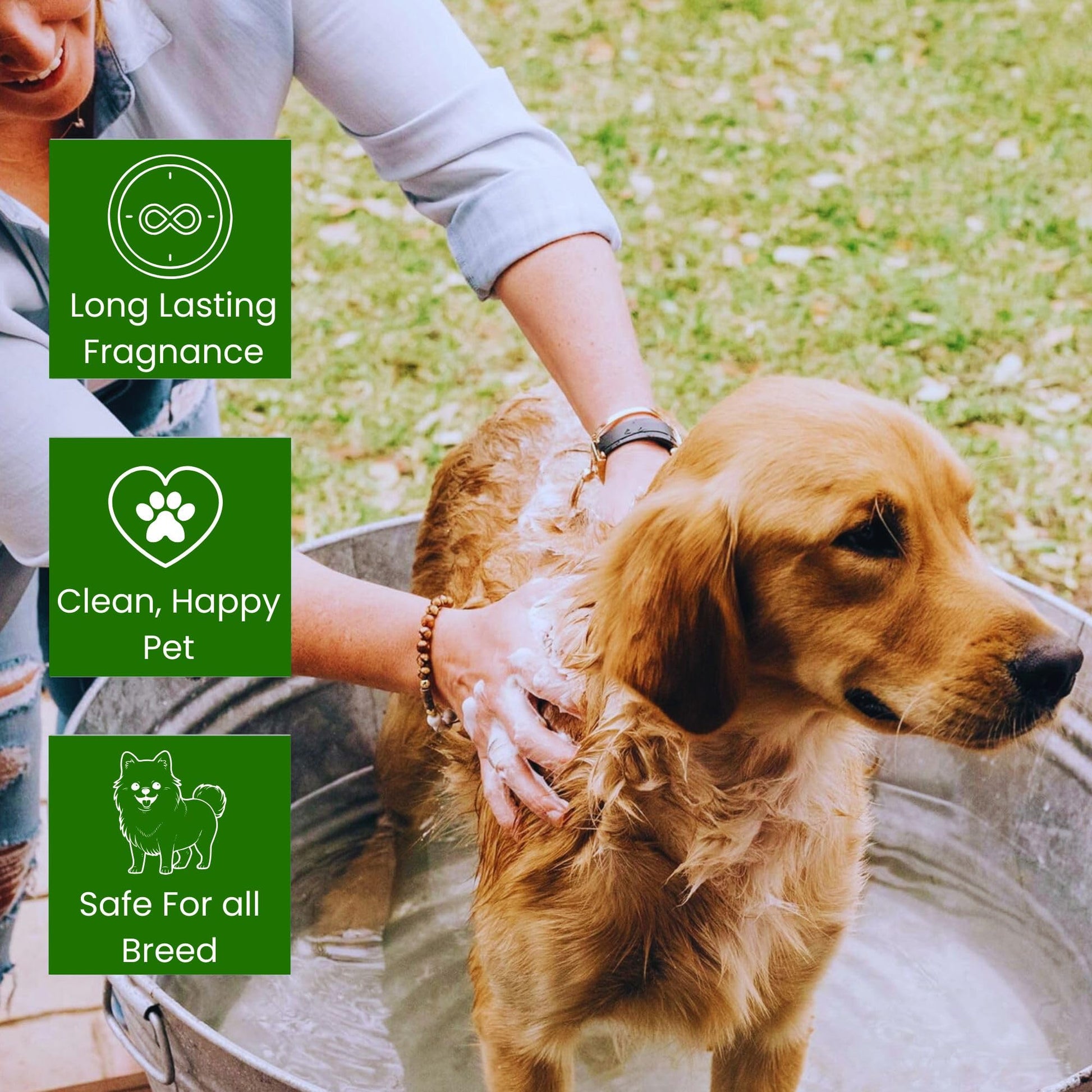 Richpet Neem & Aloe Vera Pet Shampoo (300ml) — Gentle Cleanse, Odour Control & Soft Coat | Optional Bath Brush Combo - Richpet StoreRichpet Store