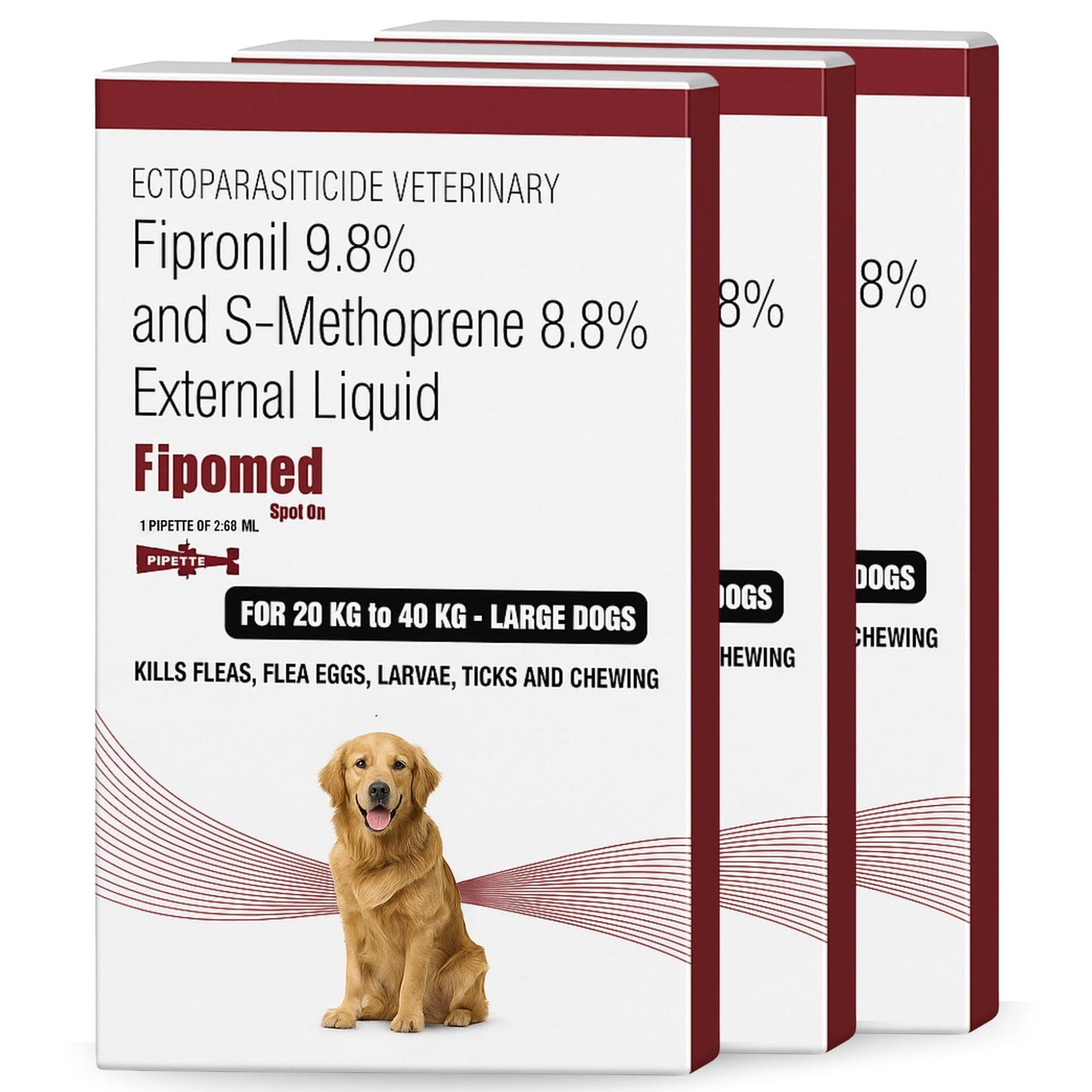 Richpet Spot On for Large Dogs (20 to 40kg), Topical Solution with Protection from Fleas, Ticks & Lice - Richpet StoreRichpet Store