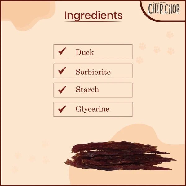 Chip Chops Roast Duck Strips Dog Treat 70g | Novel Protein, Rich in Fresh Meat - Richpet StoreRichpet Store