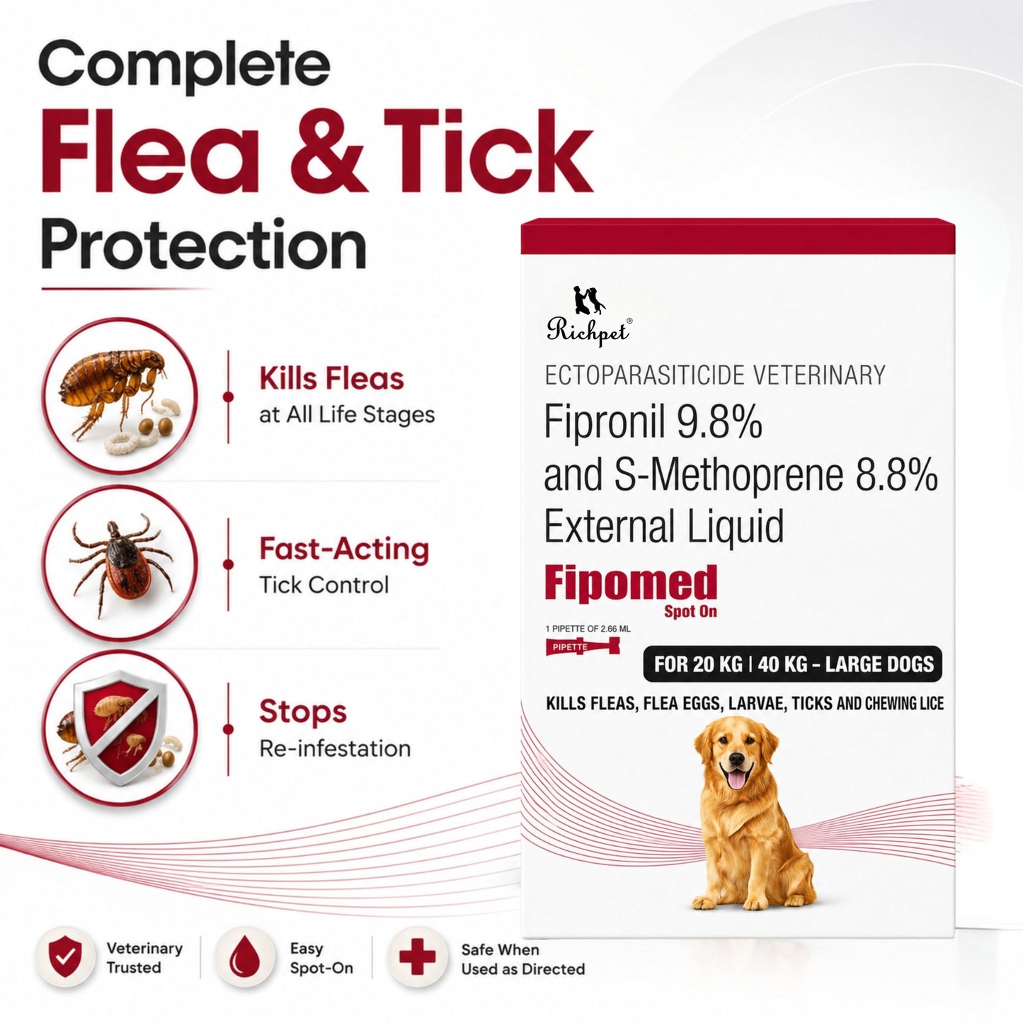 Fipomed Spot - On Defense - Large Dog (20 - 40kg) - Richpet StoreRichpet Store