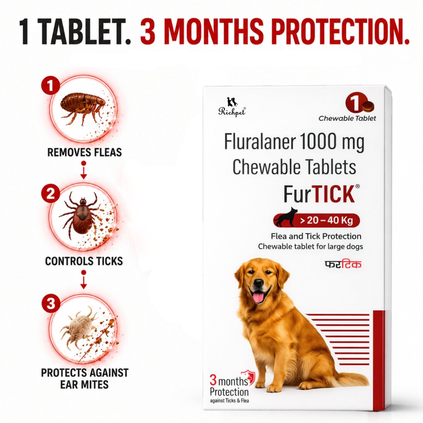 Furtick™ 3 - Month Flea, Tick & Mite Chew - Richpet StoreRichpet Store