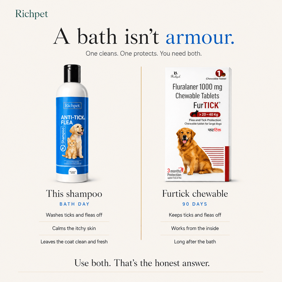 Happie Fur™ · Anti Tick Puppy-safe Shampoo with Bath Scrubber - Richpet StoreRichpet Store
