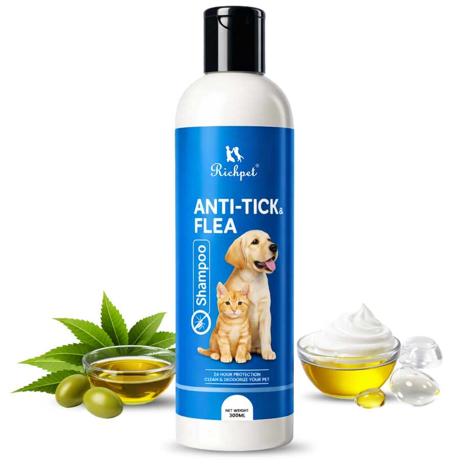 Richpet™ · Anti Tick Puppy-safe Shampoo with Bath Scrubber - Richpet StoreRichpet Store