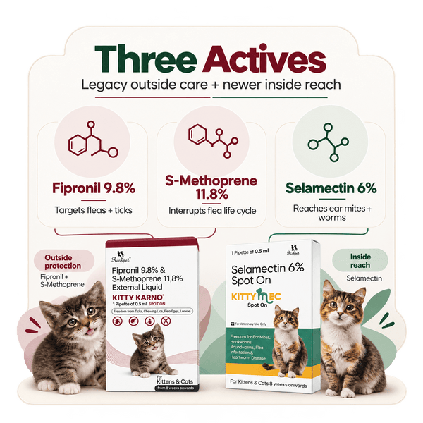 Richpet Complete Cat Parasite Protection Bundle | 2-Month Rotation | Fleas, Ticks, Lice, Ear Mites, Roundworms, Hookworms & Heartworm - Richpet StoreRichpet Store