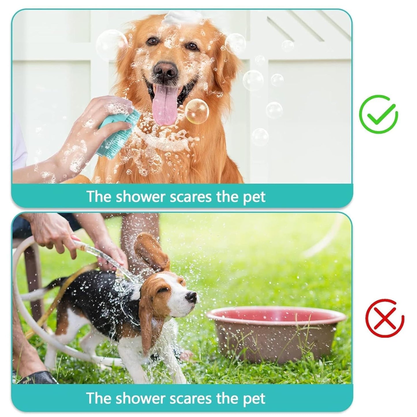 Richpet Dog Bath Brush with Shampoo Dispenser – Soft Silicone Grooming & Massage Brush - Richpet StoreRichpet Store