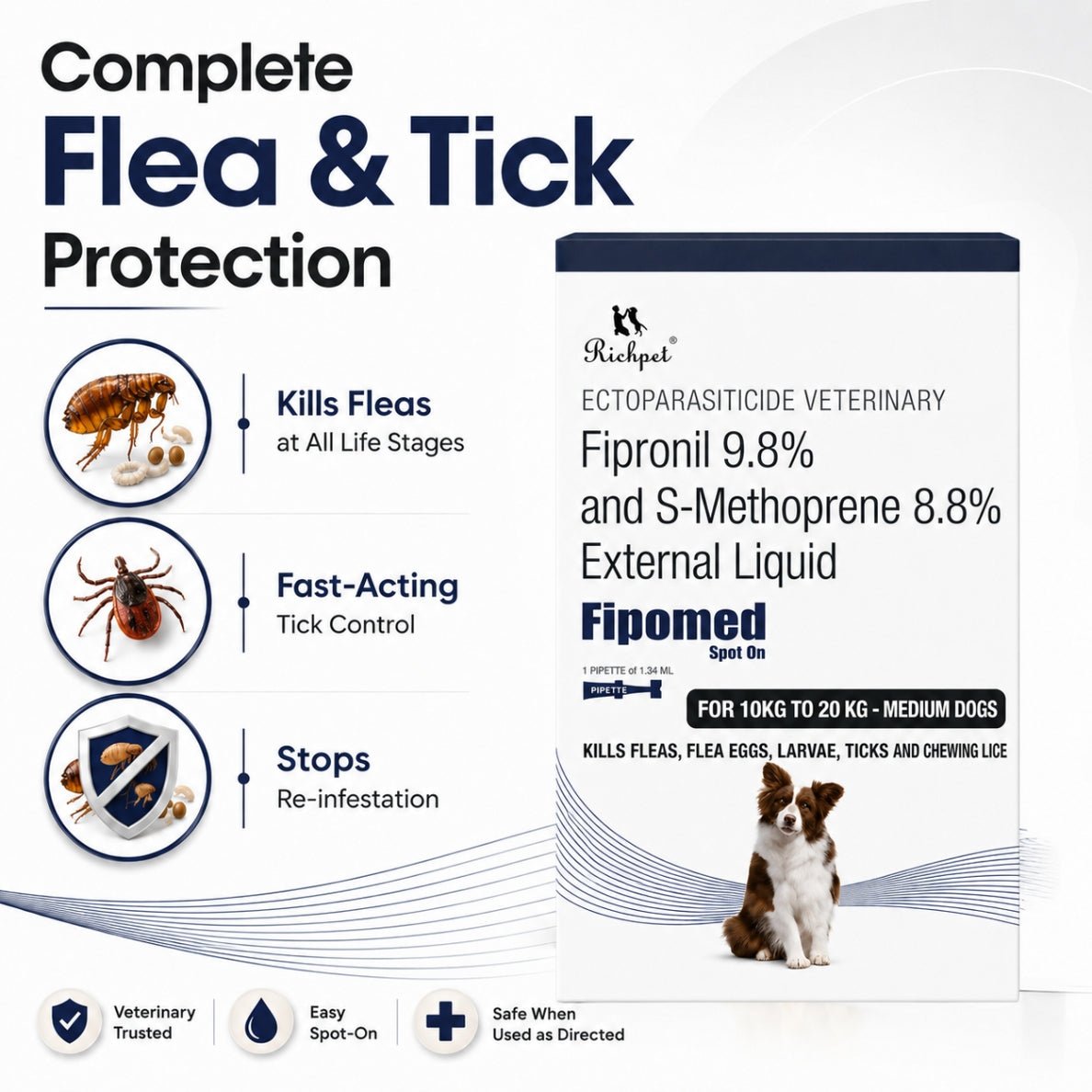 Richpet Fipomed Spot On for Medium Dogs (10 - 20kg) - Richpet StoreRichpet Store