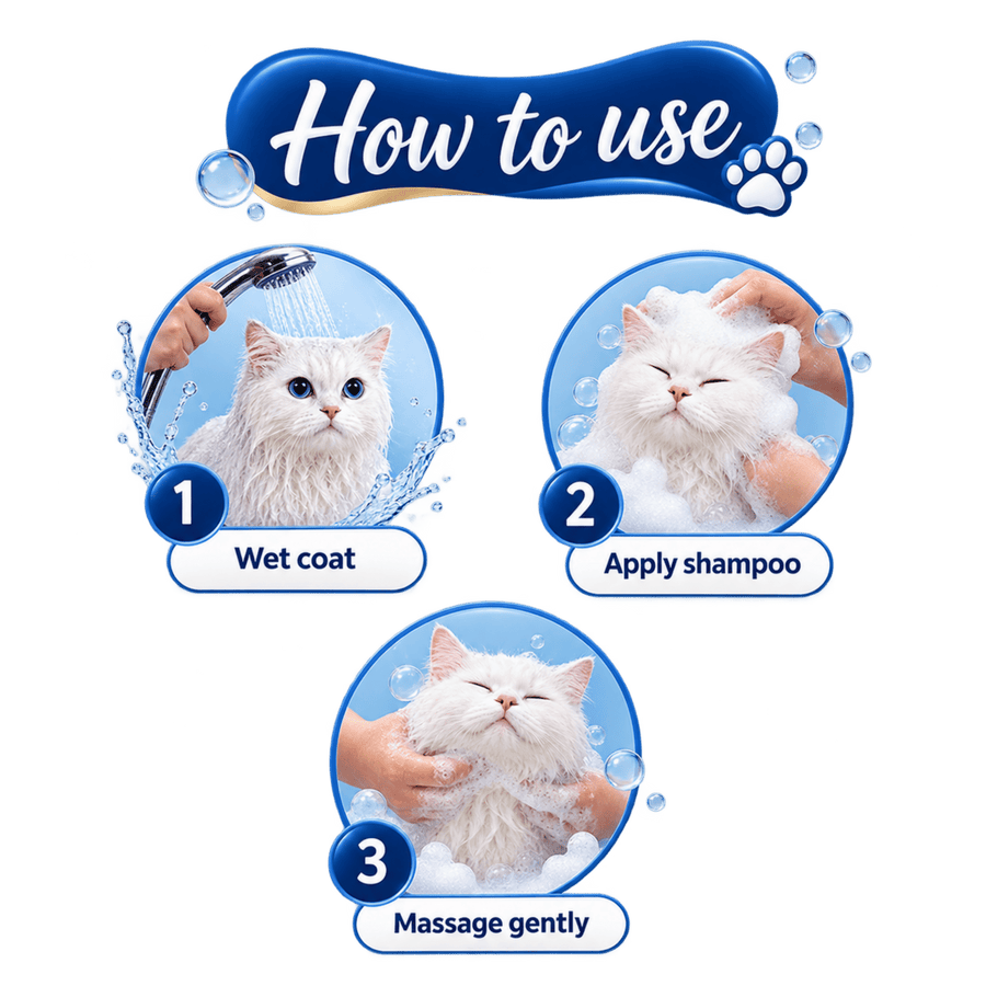 Richpet Kitty Karno Cat Shampoo | Tea Tree & Aloe Vera with Vitamin E | Removes Dryness & Itchiness for a Fresh, Clean Coat (300ml) - Richpet StoreRichpet Store