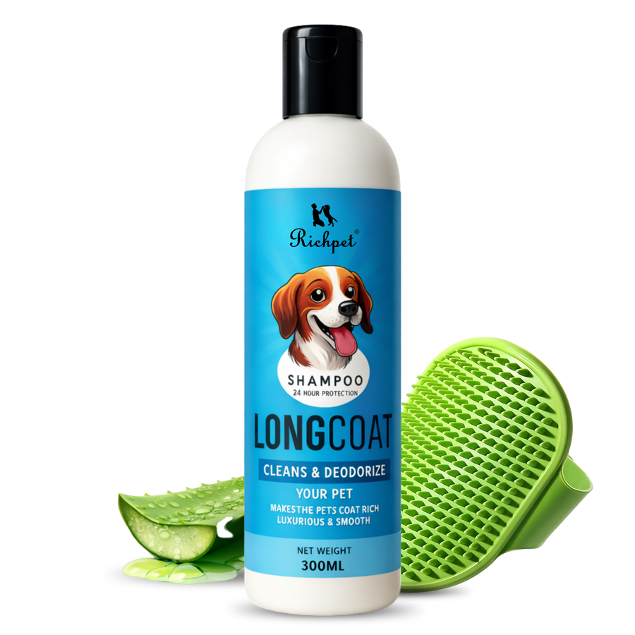 Richpet™ Long Coat Pet Shampoo - 300 ml (+ Scrubber) - Richpet StoreRichpet Store