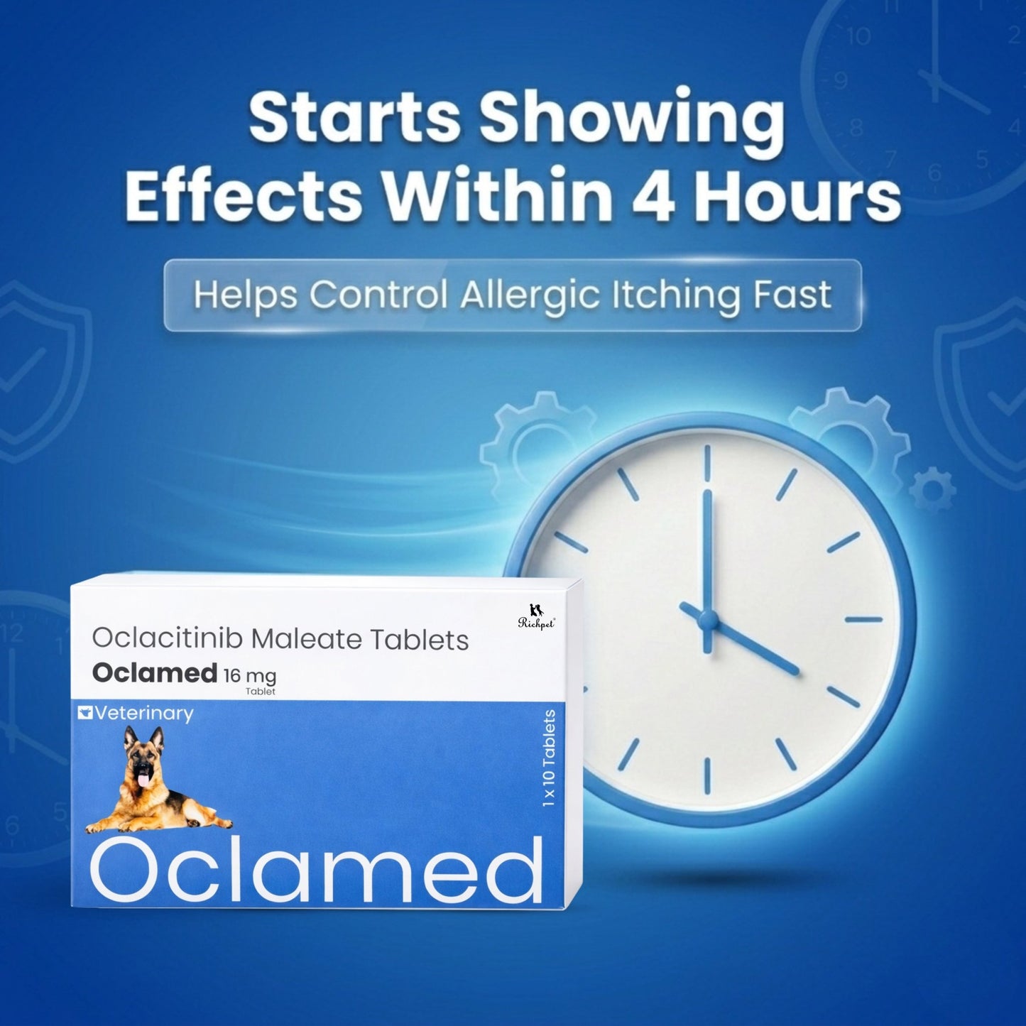 Richpet Oclamed Oclacitinib Tablets for Dogs 16 mg – Allergy & Itch Support - Richpet StoreRichpet Store