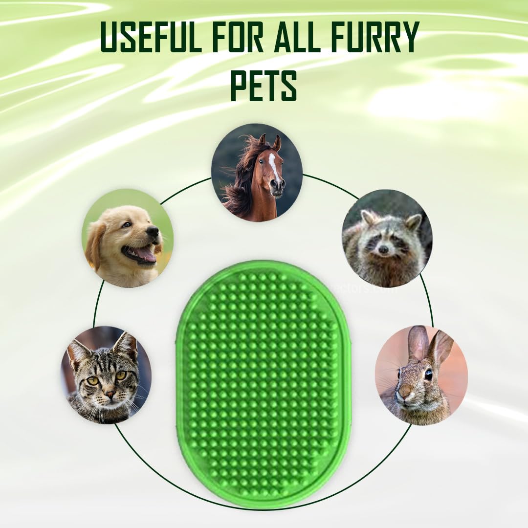 Richpet Pet Bathing & Massage Glove – Soft Rubber Grooming Brush for Dogs, Cats & Small Pets - Richpet StoreRichpet Store