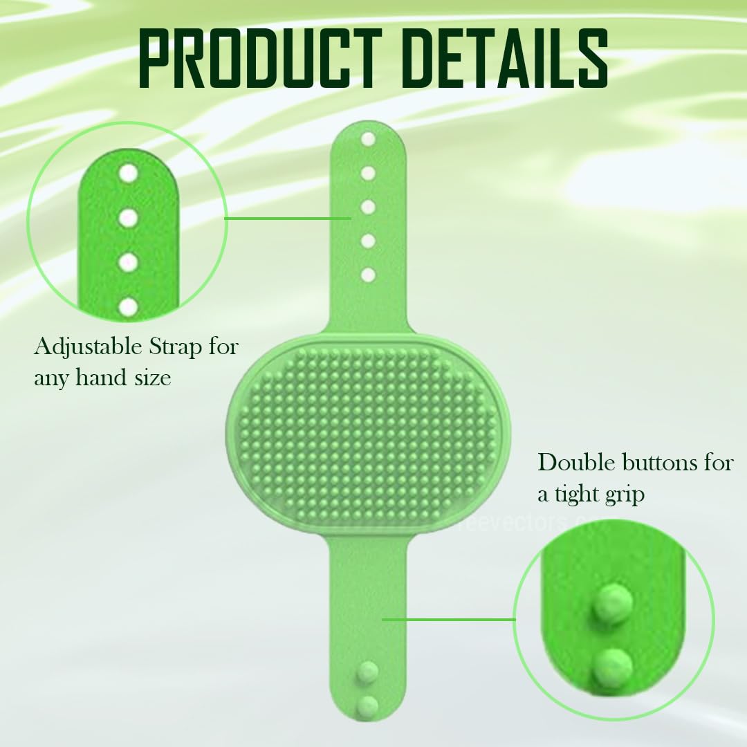 Richpet Pet Bathing & Massage Glove – Soft Rubber Grooming Brush for Dogs, Cats & Small Pets - Richpet StoreRichpet Store