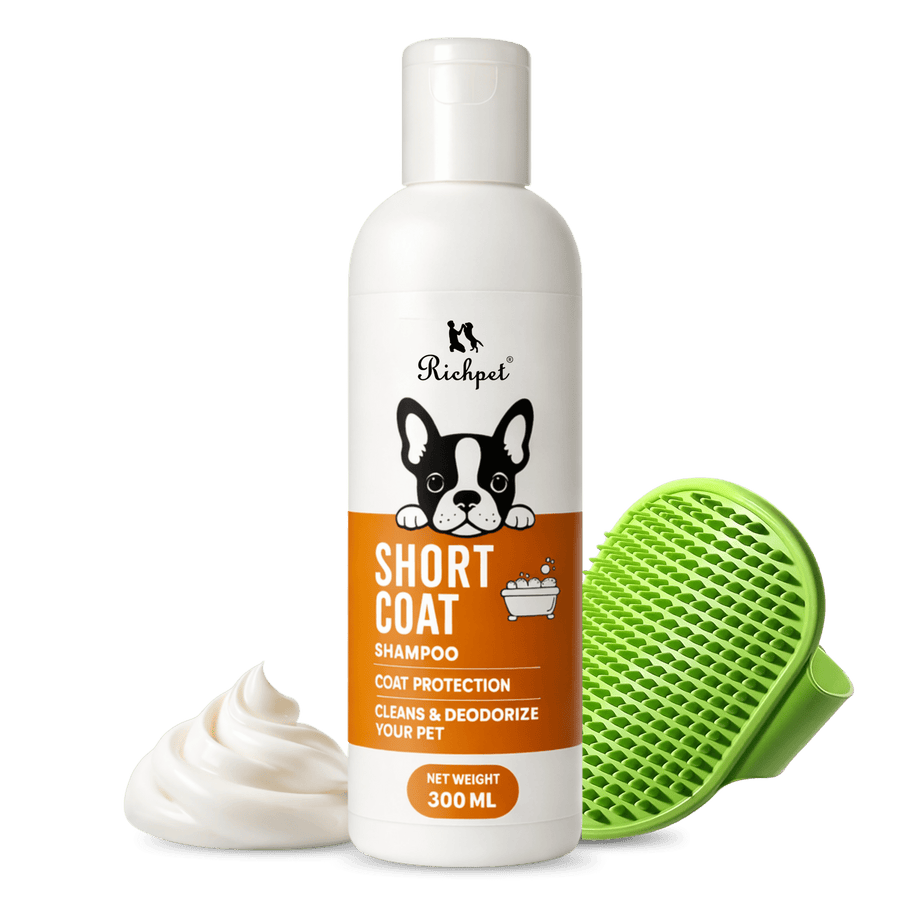 Richpet™ Short Coat Pet Shampoo (300 ml) with Free Scrubber - Richpet StoreRichpet Store