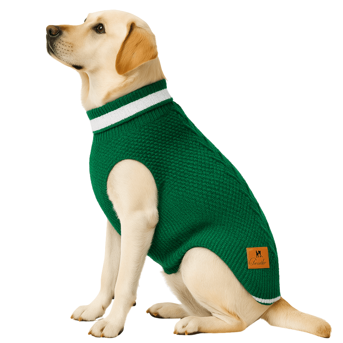 Richpet Soft & Stretchable Dog Sweater (Green) - Warm, Cozy Turtleneck Winter Knit Pullover - Richpet StoreRichpet Store