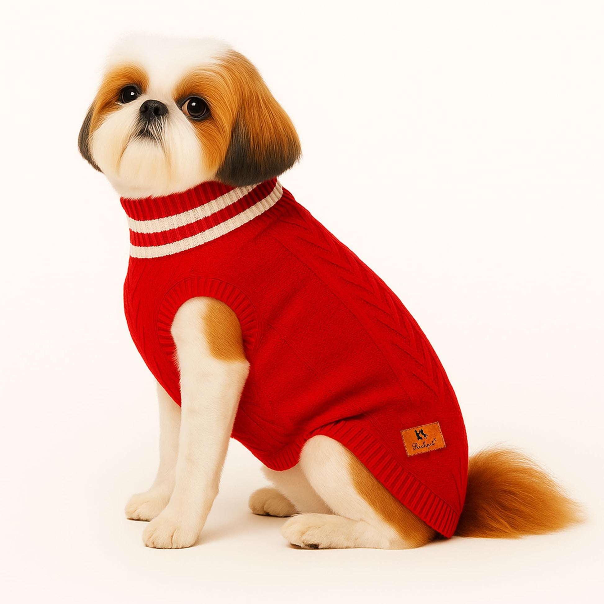 Richpet Soft & Stretchable Dog Sweater – Warm, Cozy Turtleneck Winter Knit Pullover - Richpet StoreRichpet Store