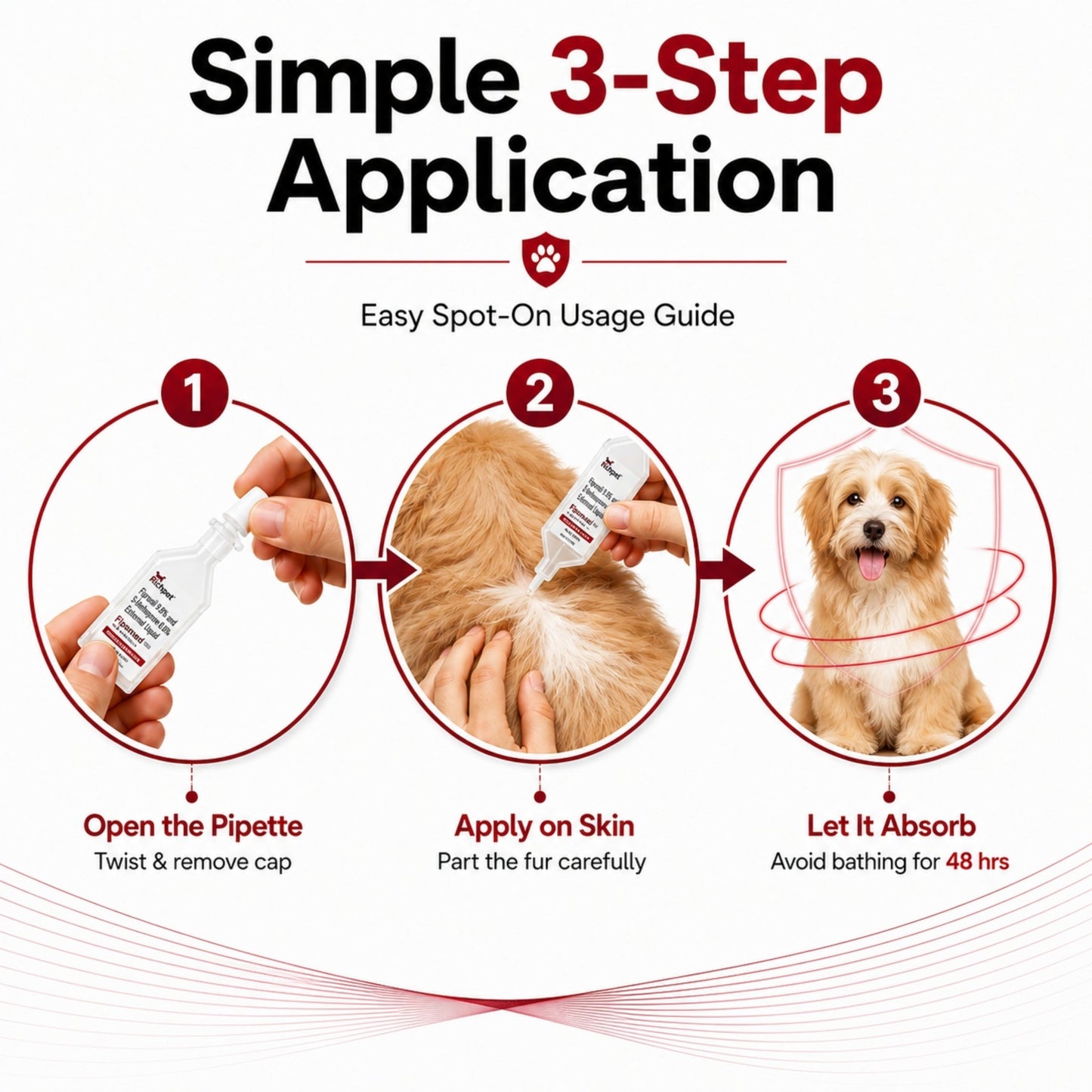 Richpet Spot On for Dogs (0 - 10 kg), Monthly Flea Tick Treatment, Topical Parasite Protection - Richpet StoreRichpet Store