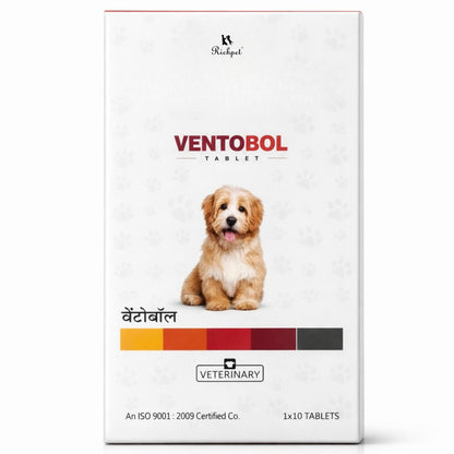 Ventobol Deworming Tablet for Dogs (0–35 kg) – Highly Effective Dog Deworming Tablet for Digestive Support & Gut Health, Easy to Administer, Routine Care, 1x10 Tablets - Richpet StoreRichpet Store